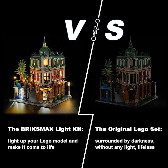 BRIKSMAX Led Lighting Kit for Creator Expert Boutique Hotel - Compatible with Lego 10297 Building Blocks Model- Not Include The Lego Set