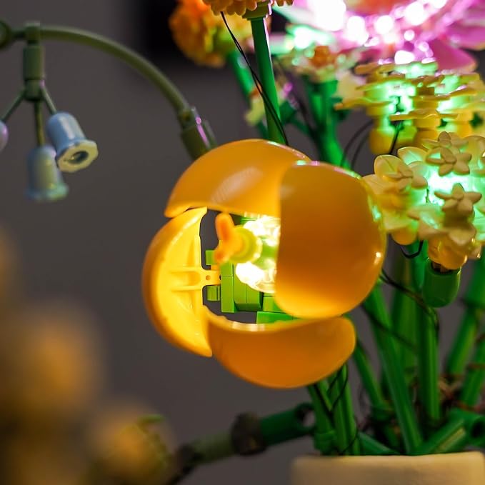 Upgraded Led Light Kit Compatible with Lego Petite Sunny Bouquet Building Set Lights Decoration Compatible with Lego 10347 (Model Not Included)