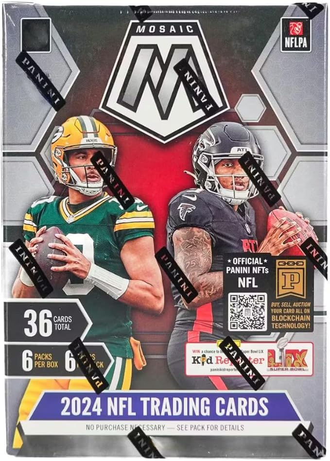 2024 Mosaic Football Blaster Box with 36 Total Trading Cards + 6 Toploaders + StreetCards Magnet!