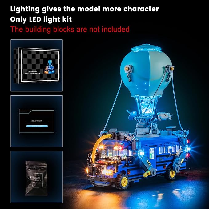 Vaodest LED Light for Lego Battle Bus 77073 SetDesign and Configuration Compatible with Model 77073(LED Light Only Not Building Block Kit)