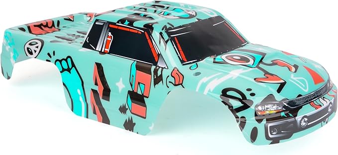 SummitLink Custom Body Compatible for 1/10 Scale RC Car or Truck (Truck not Included) (Graffiti Blue)