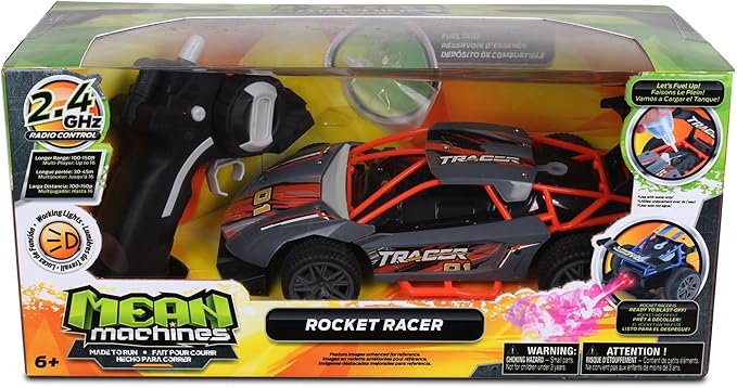 Mean Machines Rocket Racer 2.4GHz RC Rally Car (w/LED &amp Smoke Effects) Colors Will Vary