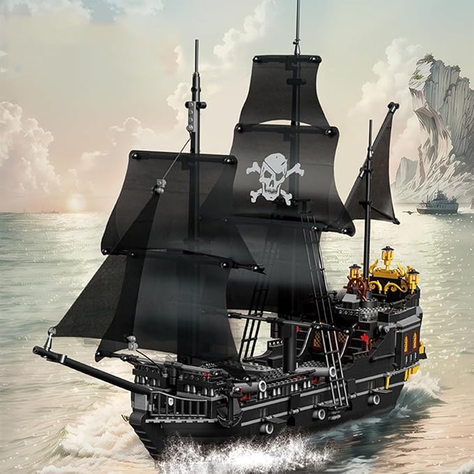 1424PCS Pirate Ship Building Blocks ToysCreator Architecture CorsairBuilding Set(Not Compatible with Lego Pirates of The Caribbean) Wonderful Choice for 6+ Boys Girls or Adults