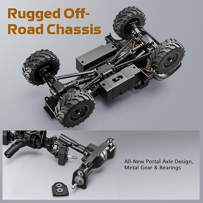 1/18 RC Semi-Truck for Adults MN-333 Unimog Off-Road RC Rock Crawler 4WD RC Truck RTR Transport Car Alloy Model for Hobby Toy Gifts (Green)