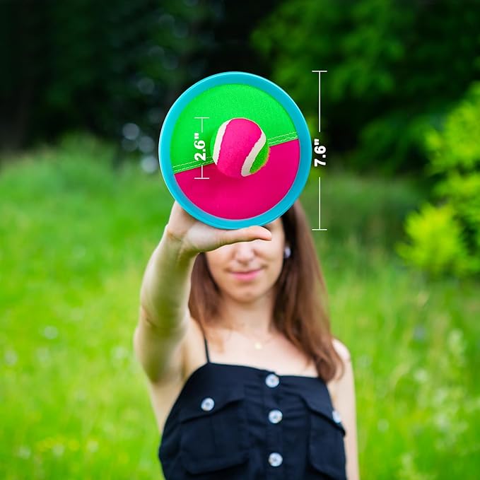 Ayeboovi Kids Toys Toss and Catch Ball Game 6 Paddles 3 Balls Outdoor Beach Pool Yard Games Toys for 3-12 Years Old Boys Girls Family Games Birthday Gift Easter Basket Stuffers for Kids