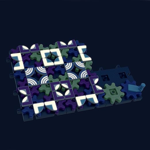 Learning Resources Glowing PatternGears - Building Set with Glow in the Dark Stickers Toddlers Hands-On Toy STEM Construction &amp Engineering Fine Motor Gifts for Boys and Girls