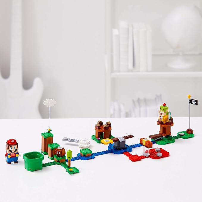 LEGO Super Mario Adventures with Mario Starter Course Set Buildable Toy Game Birthday Gift for Super Mario Bros. Fans and Kids Ages 6 and Up with Interactive Mario Figure and Bowser Jr. 71360