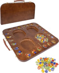 4 Player Wooden Mancala Board Game4 Player Mancala Board Game Set Great Glass BeadsClassic &amp Portable Marble Game for Family Night and Travel