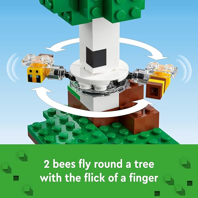 LEGO Minecraft The Bee Cottage Building Set - Construction Toy with Buildable House Farm Baby Zombie and Animal Figures Game Inspired Birthday Gift Idea for Boys and Girls Ages 8 and Up 21241