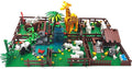 Farm Animals Zoo Building Block Set A Farm Animal Building Toys Sheep Horse Farm Chicken Coop Panda Giraffe Cowshed Duck Pond Compatible with Lego 853792 Accessory for Ages 6-12