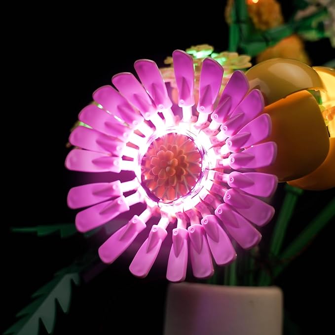 Upgraded Led Light Kit Compatible with Lego Petite Sunny Bouquet Building Set Lights Decoration Compatible with Lego 10347 (Model Not Included)