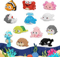 12 Pack Cute Ocean Sea Animal Mini Building Blocks Sets 2642 PCS Micro Mini Building Bricks Toy for Adults Party Favors for Teen Boys Girls 14+