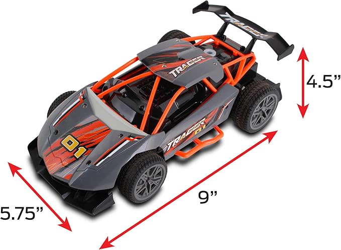 Mean Machines Rocket Racer 2.4GHz RC Rally Car (w/LED &amp Smoke Effects) Colors Will Vary