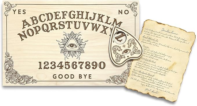 Medium Wooden Spirit Board - Talking Board - Spirit Board - Medium Size 14.5 x 9.2'' Handmade Wooden Premium Quality Board and Planchette