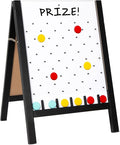 Ilyapa Board - Large Portable Prize Drop Game for Events and Trade Show - 21 x 30 Inch Double Sided - Wooden A-Frame Whiteboard Sign Eraser