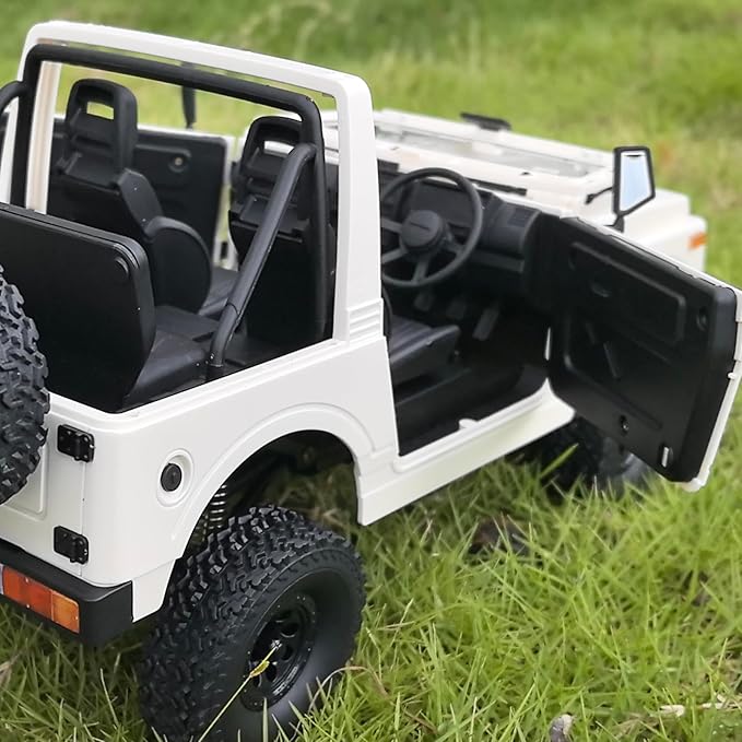 RC Rock Crawler WPL C74-1 RC Truck 1:10 Scale 2.4GHz Remote Control Truck 4WD All Terrain Off-Road RC Crawler with LED Lights and 3 Rechargeble Batteries for Adults
