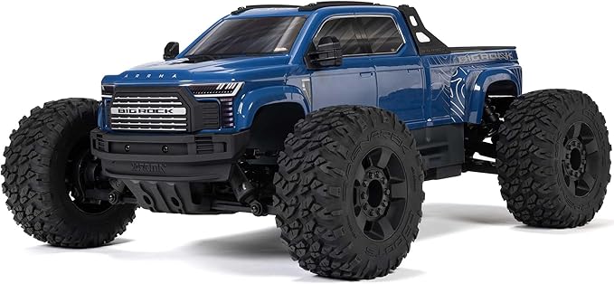 ARRMA RC Truck 1/10 Big Rock 4X4 223S BLX BRUSHLESS Street Truck RTR (Batteries and Charger Not Included) with DSC (Blue) ARA4312V4T3