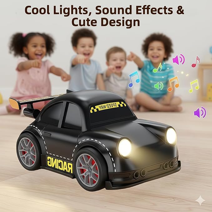 3-in-1 Smart RC Car with Follow &amp Escape Modes 360° Stunt Drift Voice/Light Effects and Pet Play Mode 4WD Remote Control Car Toy for Kids and Cat Dogs (White)