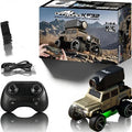 1:64 Scale 4WD Alloy Mini RC Crawler Car with FPV Camera 2.4GHz RTR Off-Road Mini Desktop RC Drift Car with LED Lights Adjustable Speed Dual Mode Model Vehicle Toy Gift for Adults Kids