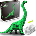 Fun Dinosaur Building Set 523PCS Green Brachiosaurus Creative Educational Toys Boys Girls 8+ Animal Figures Building Kit Model Jurassic Dino Blocks Toy Dispaly Present for Kids Adults