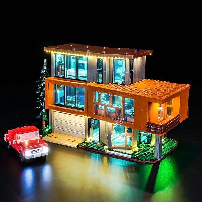 Upgraded Led Light Kit Compatible with Lego Twilight The Cullen House Building Set Lights Decoration Compatible with Lego 21354 (Model Not Included)