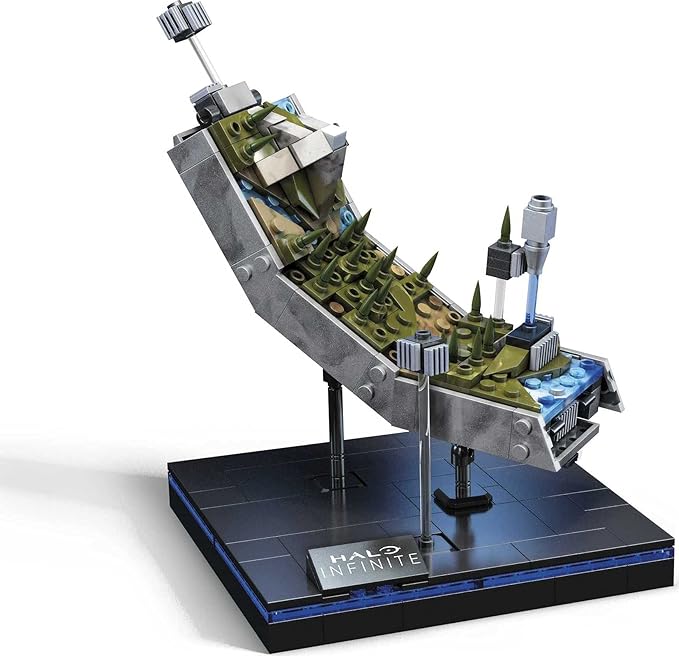 MEGA Halo Infinite Toy Building Set Forerunner Ring Installation with 301 Pieces and Accessories 5 Inches Tall for Collectors