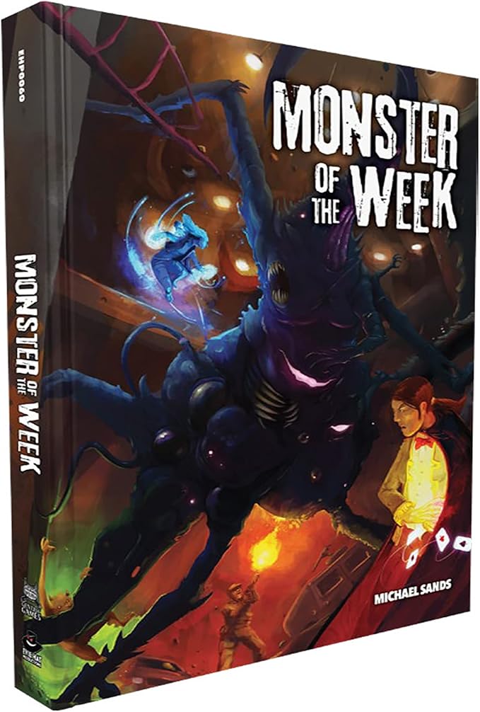 Evil Hat Productions LLC Monster of The Week: Hardcover Edition - RPG Book for 3-5 People Supernatural Mysteries Adds 2 New Playbooks Start Hunting Action Horror Roleplaying Game