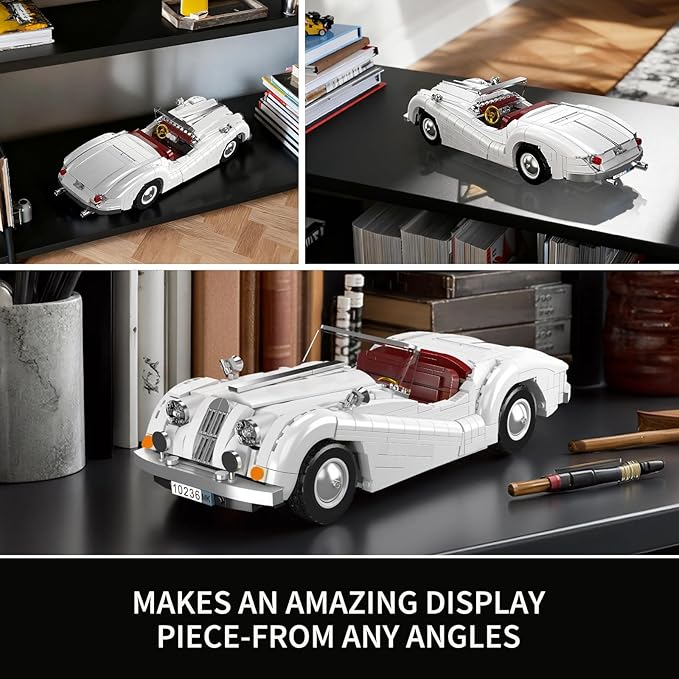 Mould King Sports Car Building Block Kits MOC Classic Car Model Kit Supercar Racing Model Building Sets Gift for Age 14+/Adult Collections Enthusiasts (1302+ Pieces)