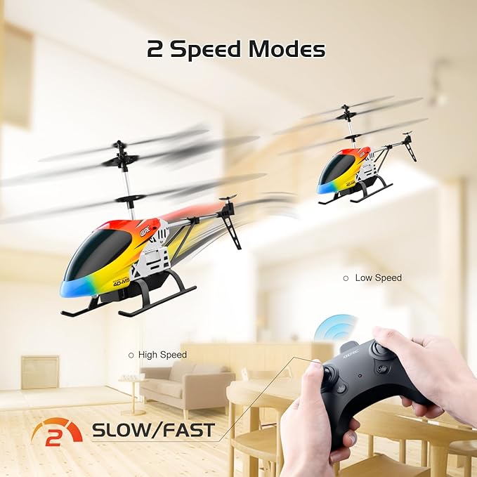4DRC M5 RC Helicopter for Kids 3-12 and Beginners Remote Control Helicopter with Altitude Hold 2 Batteries with 30Mins FlightWhole Alloy Toy for Boys Girls Indoor Gift