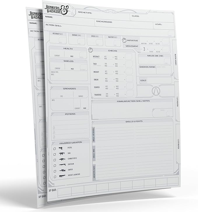 Bunkers &amp Badasses RPG: Sourcebook - Deluxe Edition - Box Loaded W/ Book Miniatures GM Screen &amp More Official Borderlands License