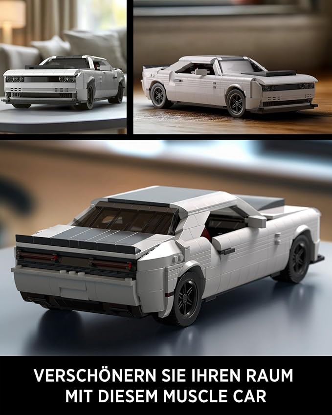 Nifeliz Demon Muscle CAR Model Set Iconic Building Toy Model for Adults Ideal Display Set for Gift-Giving to Muscle Car Fans (1225 PCS NF10284)