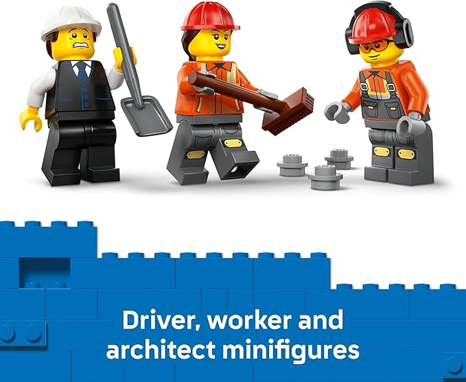 LEGO City Cement Mixer Truck Building Toy for Boys &amp Girls Ages 7+ - Pretend Play Construction Toy W/Rotating Drum &amp 3 Worker Minifigures - Gift Idea for Birthdays - 60478