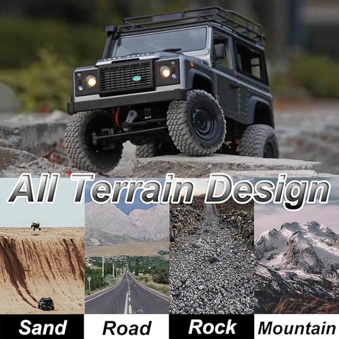 RC Rock Crawler RC Truck 4x4 Land Rover 1/12 Scale RC Crawler Remote Control Truck Off Road All Terrain Proportional Throttle Steering RTR 2024 Upgrade New Chassis 280 Motor Adult MN99S
