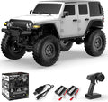 RCS24 Off Road 1/24 RC Truck 4x4 Off Road Crawler Climbing Vehicle All Terrain RC Monster Truck Remote Control Car with Bright Headlight 2 Batteries Waterproof Hobby Toys(RTR White)