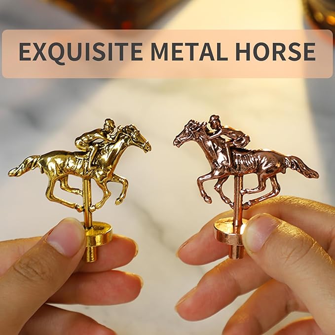 HOROW Horse Racing Game - Wooden Horse Race Board Game with 11 Luxury Metal Horses 2 Dice and 2 CardsFast-Paced Strategic for Family Night and Party - Perfect Birthday&ampHoliday Gifts