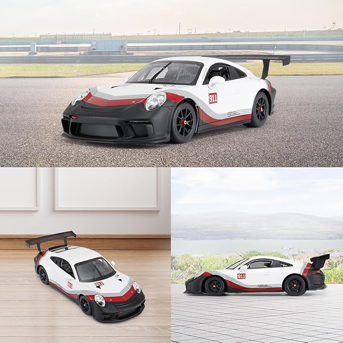RASTAR RC Cars 1/14 Porsche 911 GT3 Cup Remote Control Sports Car Porsche Toy Car for Kids Drift RC Race Car – White 2.4G