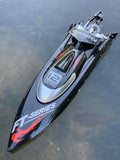 18Inch Brushless RC Speed Boat 2.4G 4WD 45-50KM/H Remote Control Watercraft Under Motor RC Submarine for 14Y+ Hobby Adults (FT012)