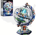 GEVINST Space Station Globe Building Set for Adults &amp Boys 1793 Pieces World Map Display Model Kit with Dual Illumination Modes 360° Rotatable Educational Stem Toys Gifts for Kids 8-14 Boys Girl