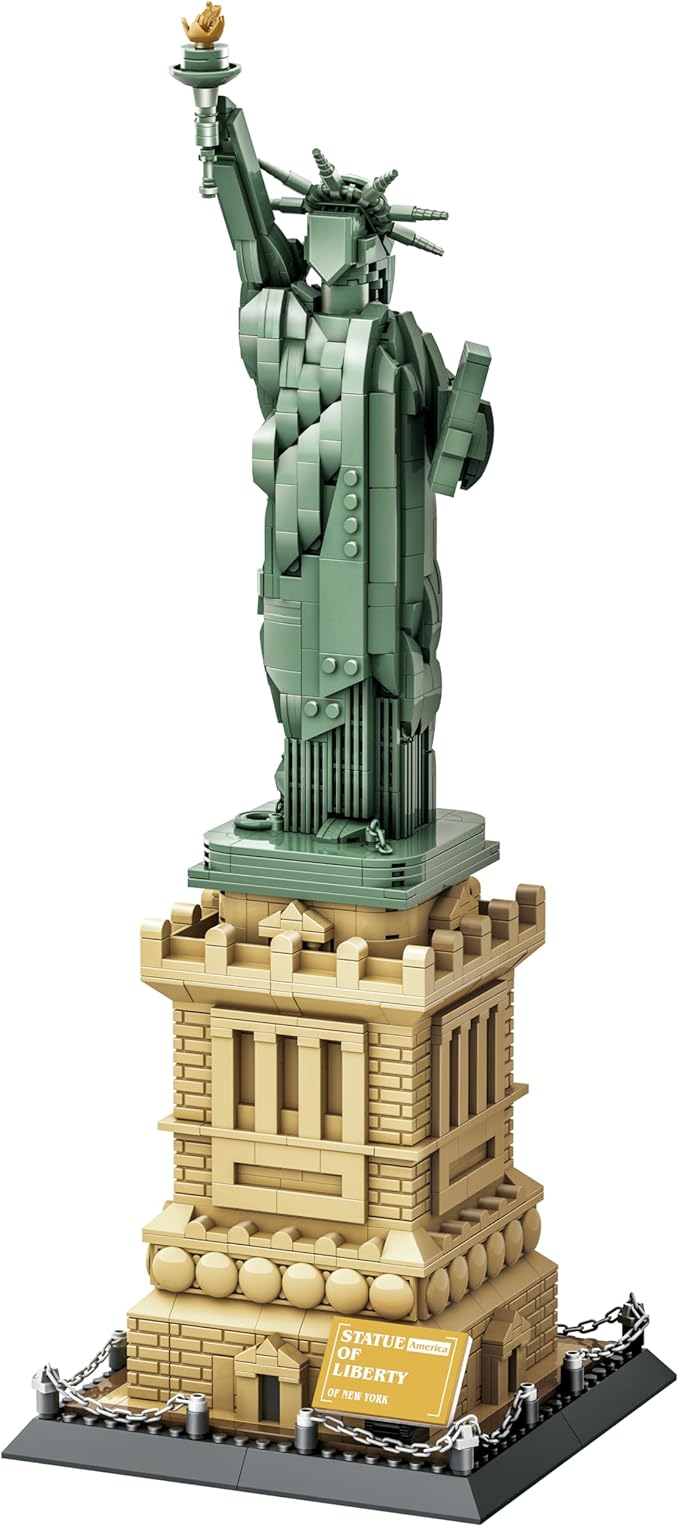 Apostrophe Games Statue of Liberty Building Block Set (1409 Pieces) New York's Statue of Liberty Famous Landmark Series - Architecture Model for Kids and Adults