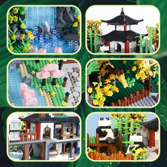 Zoo Building Model Set 5000 Pcs Desert Zoo Micro Building Toys Creative Zoological Park Model Set Micro Particle Modular Building House Gift for Adult and Teens