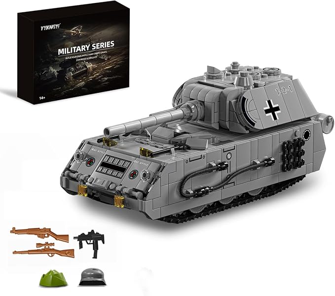 Panzer VIII Maus Building Set for Adults-Compatible with Lego Military Tank Collectible Army Model Gift Ideal for Military Enthusiasts (802 PCS)