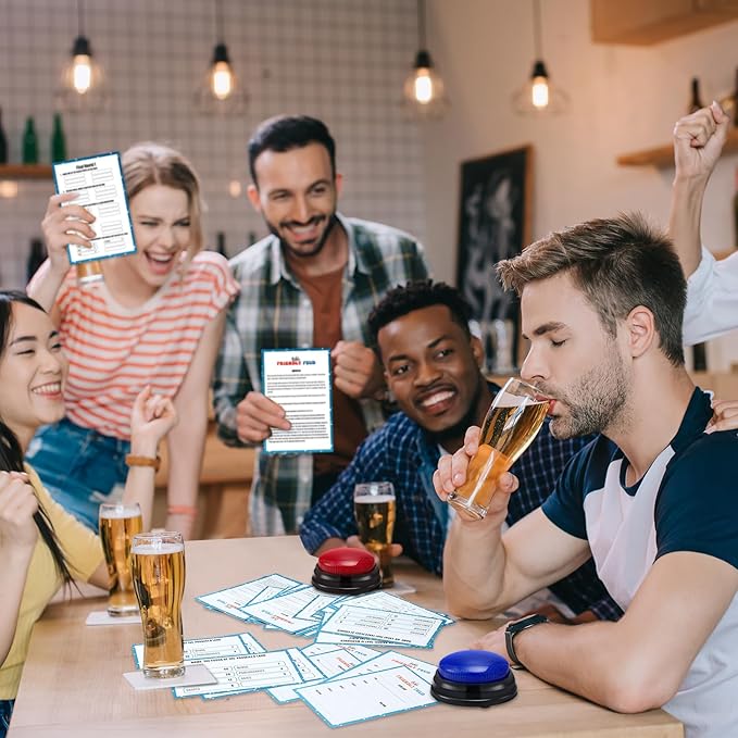 Christian Bible Friendly Feud Game with 2 Answer Buzzers Religious Feud Card Board Game Night Family Church Group Fun Trivia Quiz for Christmas Easter Party Office Class Team Building