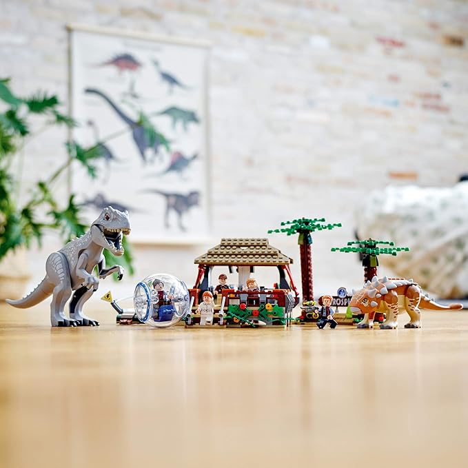LEGO Jurassic World Indominus rex vs. Ankylosaurus 75941 Awesome Dinosaur Building Toy for Kids Featuring Jurassic World Character Minifigures for Hours of Creative Fun (537 Pieces)