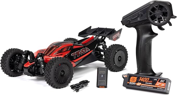 ARRMA RC Car Typhon GROM 4X4 223S BLX BRUSHLESS Small Scale Buggy RTR with DSC Battery &amp Charger Included RED ARA2306ST1