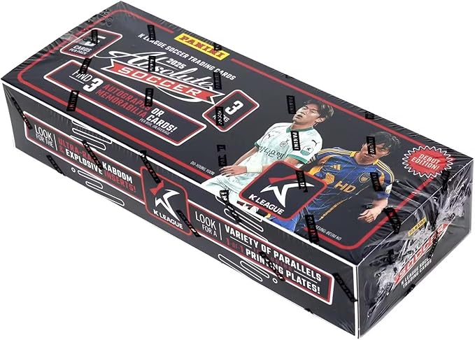 2025 Panini Absolute K League Soccer Hobby Trading Card Box (3 Autograph or Memorabilia Cards Per Box)