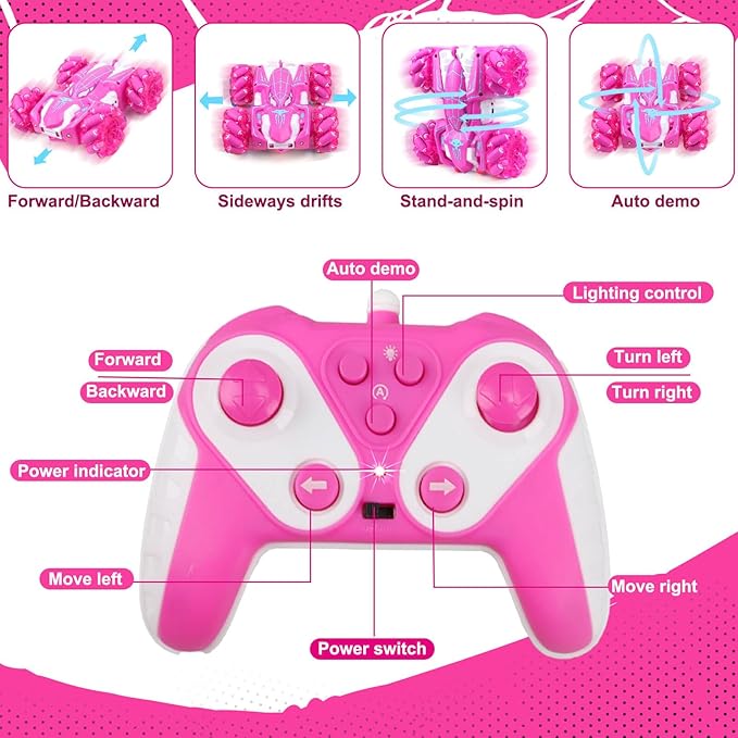 Dolanus Spider Remote Control Car RC Cars Kids Toys Girls 3-5 Toys for Ages 8-13 Gifts for 3 4 5 6 7 8 10 12 Year Old Girls Kids Toddlers Birthday