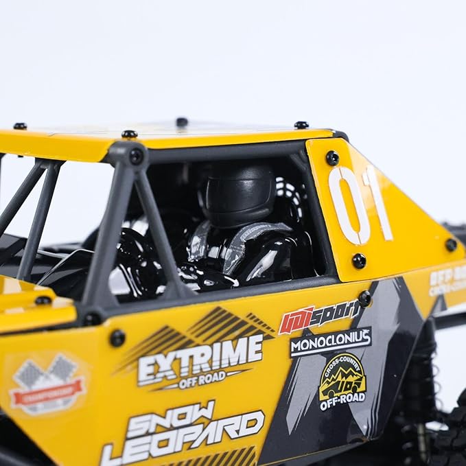 US in Stock 1/24 4x4 UDI RC UCX2405PRO RC Rock Crawler Model Brushless Motor ESC Radio Controlled Off-Road Vehicles LED Lights RTR Car Battery Hobby Model(Yellow)