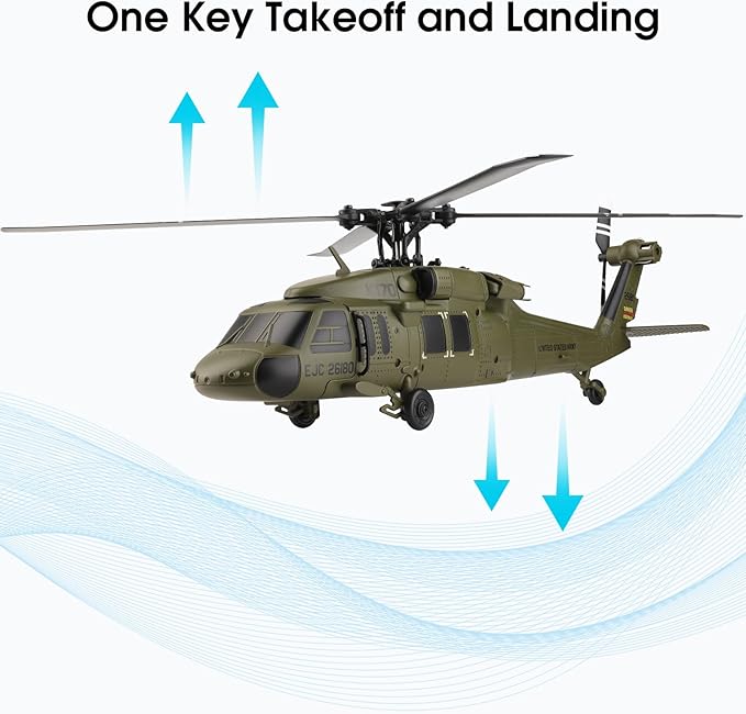 WLtoys K170 RC Helicopter 4CH 2.4GHz Fixed-Wing Aircraft RTF with 6-Axis Gyro One-Key Stunt &amp Altitude Hold Crash-Resistant Outdoor/Indoor Helicopter for Beginner Teens Adults