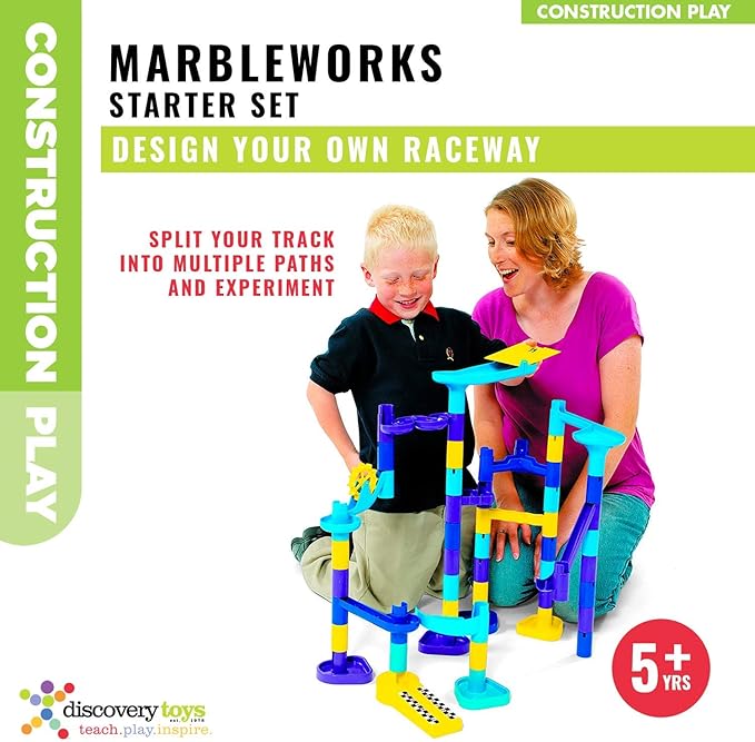 Discovery Toys MARBLEWORKS Marble Run Starter | Kid-Powered Learning | STEM Educational Building Block Toy Learning &amp Childhood Development 5 Years Old and Up