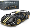 PIKARO Sports Car Building Set for Adults &amp Boys 1:14 MOC Black Race Car Model Kits Collectible Supercar Toys Birthday Gifts for Kids Teens Age 8-14 12-16 (1309 Pieces)